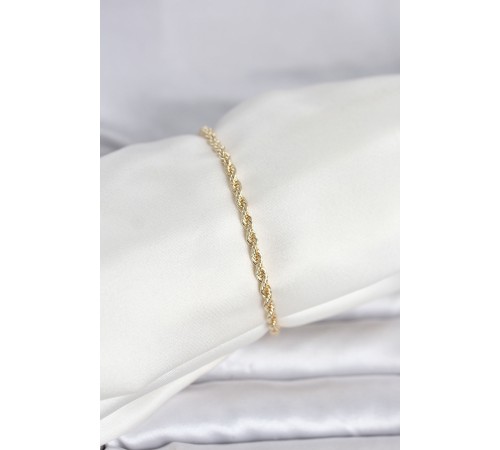 CM 14K Gold Renk Burgu Model Kadın Bileklik