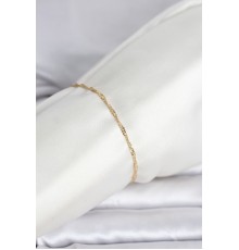 CM 14K Gold Renk Ezme Burgu Zincir Model Kadın Bileklik