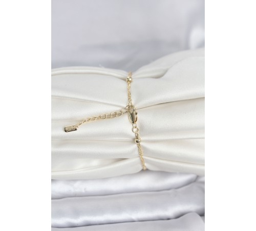 CM 14K Gold Renk Burgu Topçuk Model Kadın Bileklik