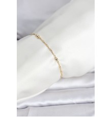 CM 14K Gold Renk Burgu Topçuk Model Kadın Bileklik