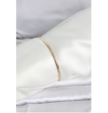 CM 14K Gold Renk Yassı Zincir Model Kadın Bileklik