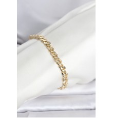 CM 14K Gold Renk Yassı Zincir Model Kadın Bileklik