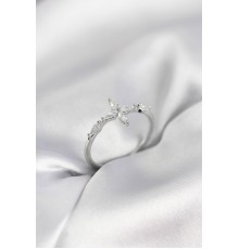 Yıldız Model Zirkon Taşlı Gümüş Renk Kadın Yüzük