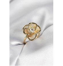 Gold Renk Çiçek Model Vintage Kadın Yüzük