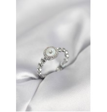 Gümüş Renk Sedefli Yıldız Model Zirkon Taşlı Kadın Yüzük