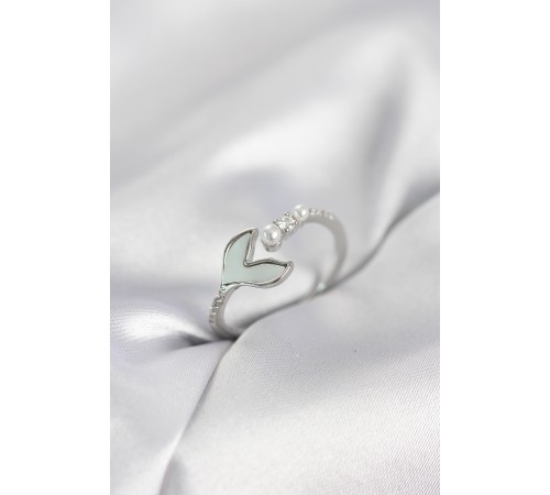 Gümüş Renk Balık Kuyruğu Model Kadın Yüzük