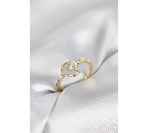 Gold Renk Balık Kuyruğu Model Kadın Yüzük