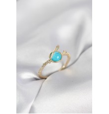 Gold Renk Zirkon Taşlı Satürn Model Kadın Yüzük