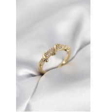 Gold Renk Zirkon Taşlı Sarmal Yılan Model Kadın Yüzük