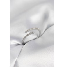 Çivi Model Zirkon Taşlı Gümüş Renk Kadın Yüzük