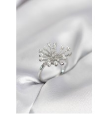 Gümüş Renk Karahindiba Model Zirkon Taşlı Kadın Yüzük