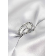 Minimal Queen Yazılı Gümüş Renk Pirinç Kadın Yüzük