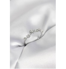 Gümüş Renk Gece Temalı Zirkon Taşlı Kadın Yüzük