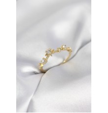 Gold Renk Gece Temalı Zirkon Taşlı Kadın Yüzük