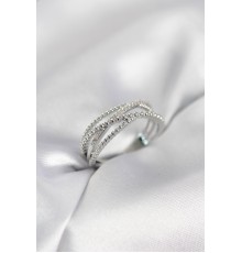 Gümüş Renk Sarmal Model Kadın Yüzük