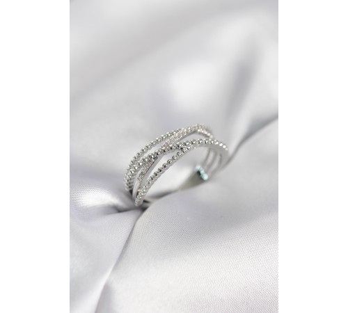 Gümüş Renk Sarmal Model Kadın Yüzük