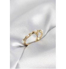Gold Renk Sallantılı Kemik Model Kadın Yüzük