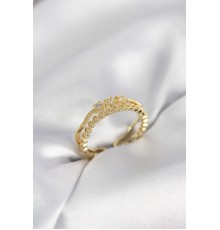 Gold Renk Minimal Yıldızlı Model Kadın Yüzük