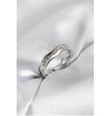 Gümüş Renk Su Damlası Model Zirkon Taşlı Kadın Yüzük