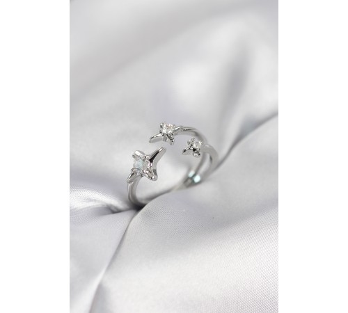 Minimal Kutup Yıldızı Model Gümüş Renk Kadın Yüzük