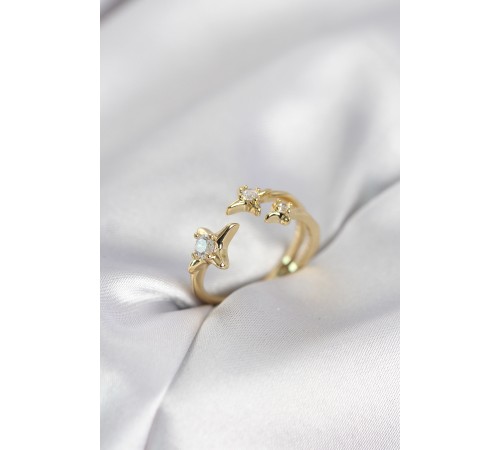 Minimal Kutup Yıldızı Model Gold Renk Kadın Yüzük