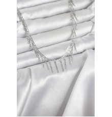 Pirinç Gümüş Renk Saçaklı Model Kadın Kolye