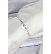 Gümüş Renk Zirkon Taşlı Yıldız Model Asansörlü Kadın Bileklik