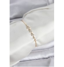 Gold Renk Zirkon Taşlı Yıldız Model Asansörlü Kadın Bileklik