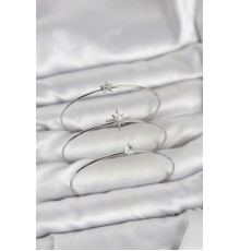 Gümüş Renk Kutup Yıldızı Model Zirkon Taşlı 3'lü Kadın Bileklik Kombini