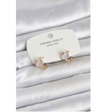 Kitty Model Gold Renk Pirinç Çocuk Küpe