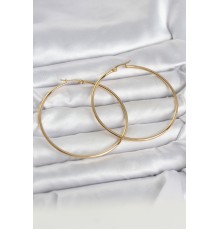 316L Çelik Gold Renk 60 mm Halka Kadın Küpe