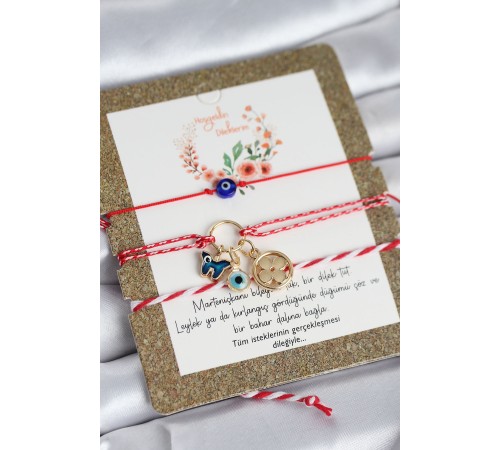 Marteniçka Bileklik 3'lü Kelebek ve Yonca Model