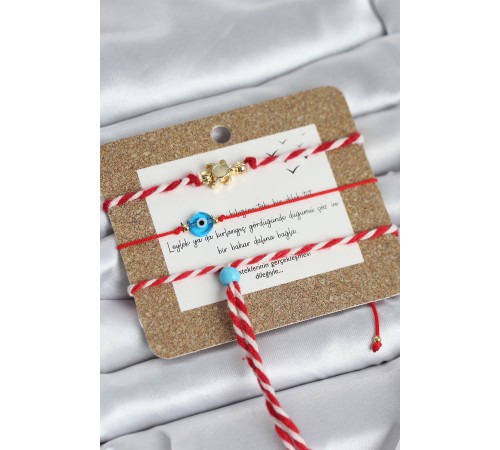 Marteniçka Bileklik 3'lü Caretta Caretta ve Nazarlı Model