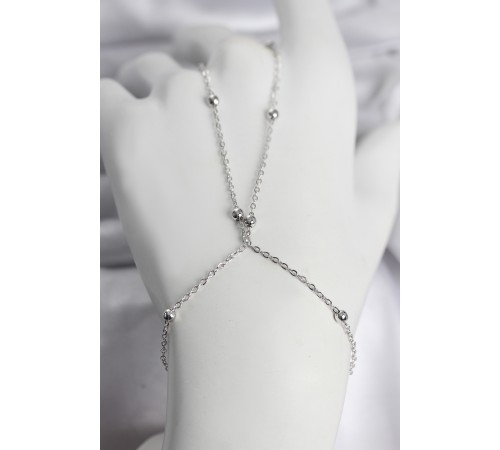 316L Çelik Gümüş Renk Top Zincirli Kadın Şahmeran