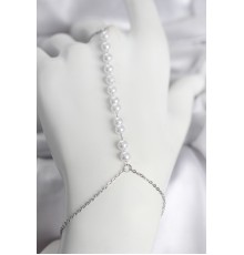 316L Çelik Gümüş Renk Sıralı İncili Model Kadın Şahmeran