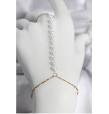 316L Çelik Gold Renk Sıralı İncili Model Kadın Şahmeran