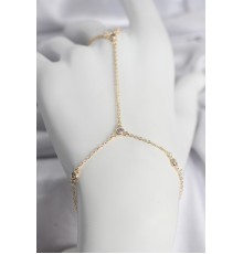 Pirinç Gold Renk Zirkon Taşlı Kadın Şahmeran