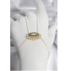 Pirinç Gold Renk Zirkon Taşlı Göz Model Kadın Şahmeran