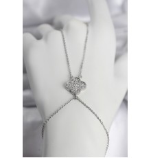 Pirinç Gümüş Renk Yonca Model Kadın Şahmeran