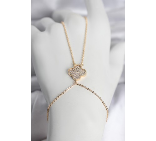 Pirinç Gold Renk Yonca Model Kadın Şahmeran