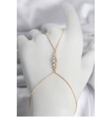 Pirinç Gold Renk Zirkon Taşlı Kadın Şahmeran