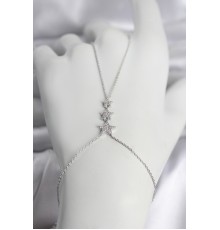 Pirinç Gümüş Renk Sıralı Yıldız Model Kadın Şahmeran