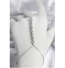 Pirinç Gümüş Renk Sıralı Zirkon Taşlı Kadın Şahmeran