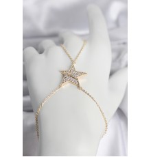 Pirinç Gold Renk Zirkon Taşlı Yıldız Model Kadın Şahmeran