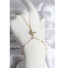 316L Çelik Gold Renk Kelebek Model Kadın Şahmeran