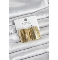 Gold Renk Pirinç Vintage Esintili Statement Küpe