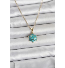 316L Çelik Zincir Gold Renk Kaplumbağa Model Kadın Kolye