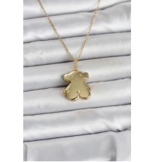 316L Çelik Zincir Gold Renk Ayıcık Model Açılabilir Kadın Kolye