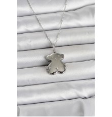 316L Çelik Zincir Gümüş Renk Ayıcık Model Açılabilir Kadın Kolye