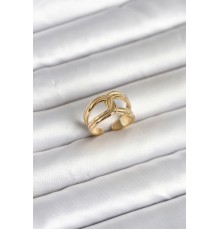 316L Çelik Gold Renk Düğüm Model Kadın Yüzük